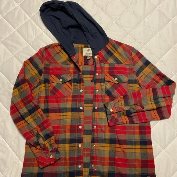 Legendary Whitetails hooded heavyweight stretch flannel in size Large - Picture 6 of 6